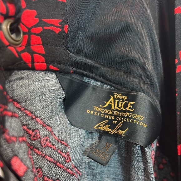 Disney Alice in Wonderland queen of hearts Red and Black Women's Tunic Top Mediu - Picture 6 of 9